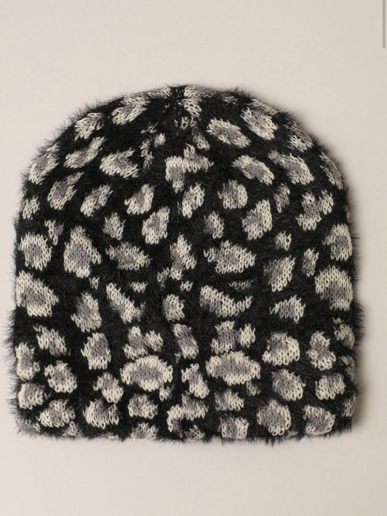 LEOPARD PRINT BEANIE