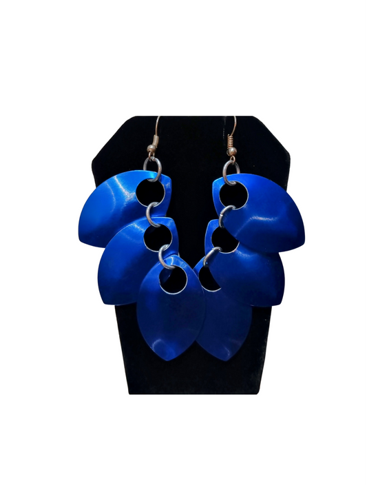 Blue Scale Earrings
