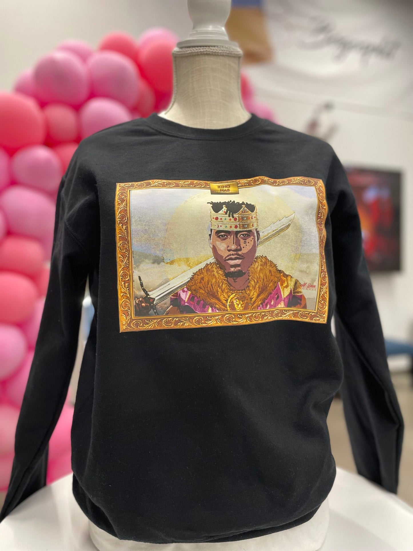 King Nas Graphic crewneck sweater