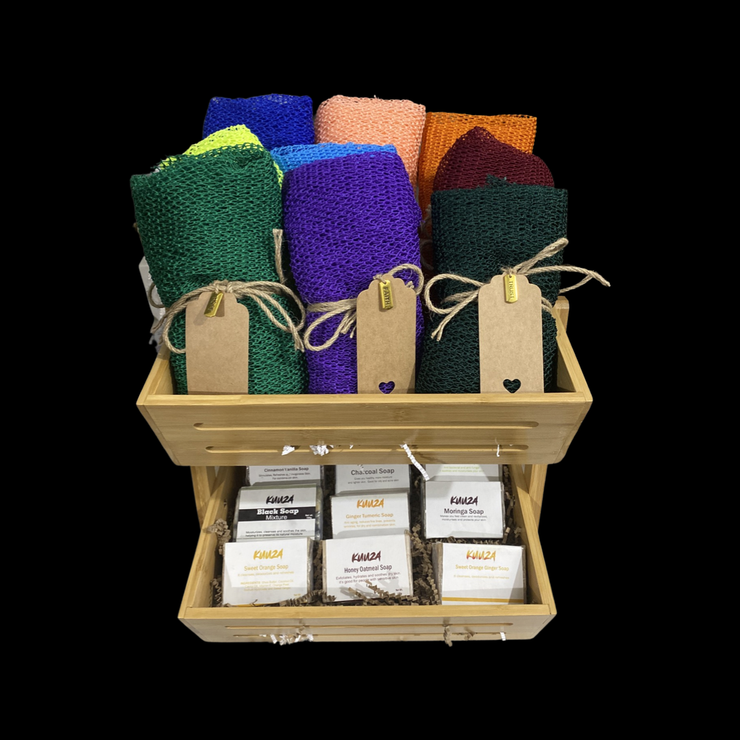10ft African Exfoliating Sponge / Wash Cloth