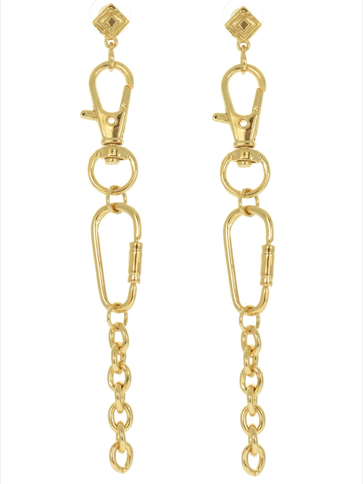 Lobster Hook and Chain Drop Earrings