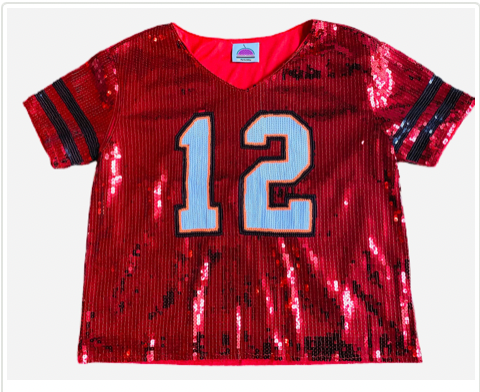 Red Sequin Tom Brady Shirt – Bogosplit