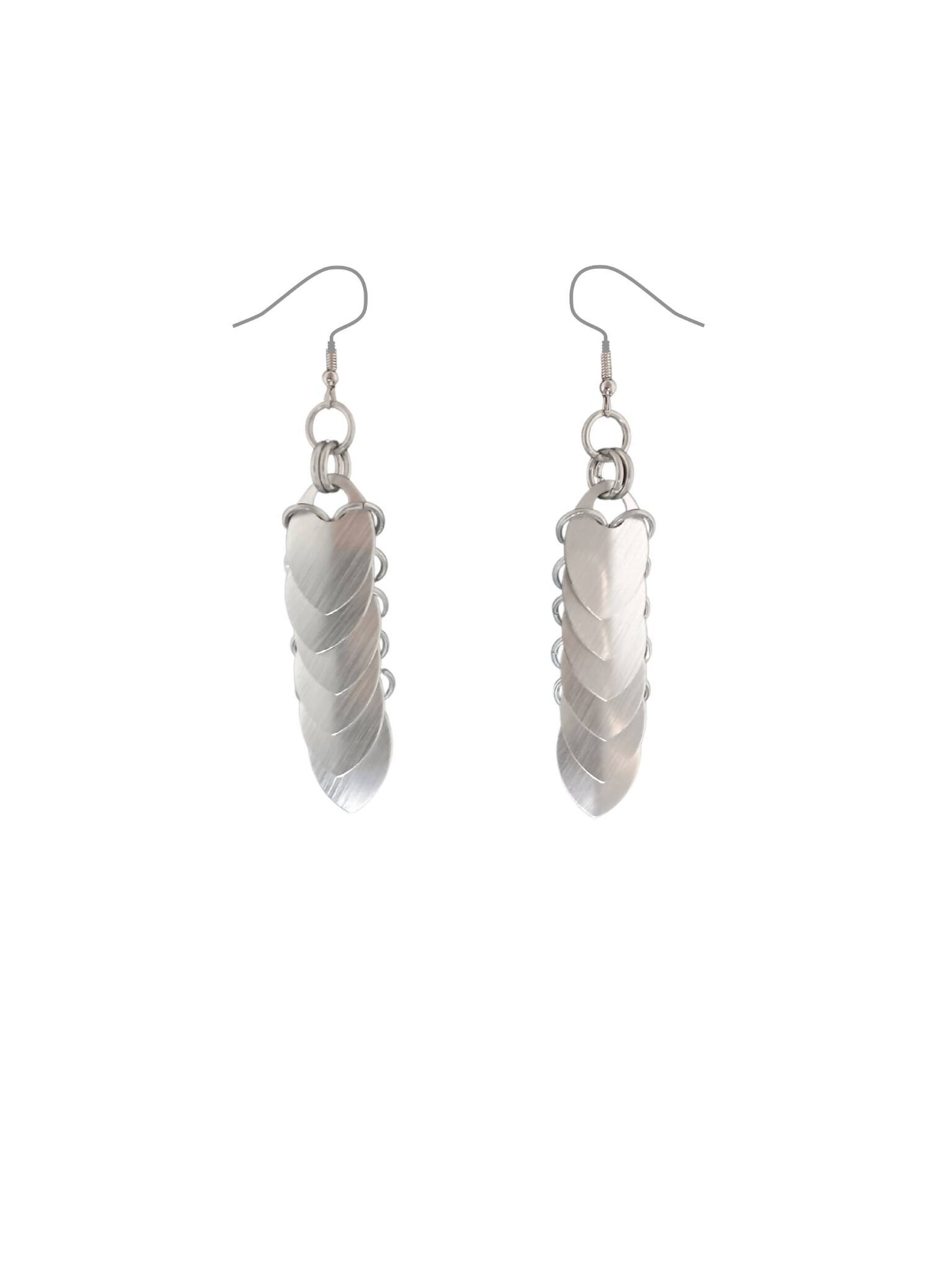 Silver Scale - Mini Fringe Earrings