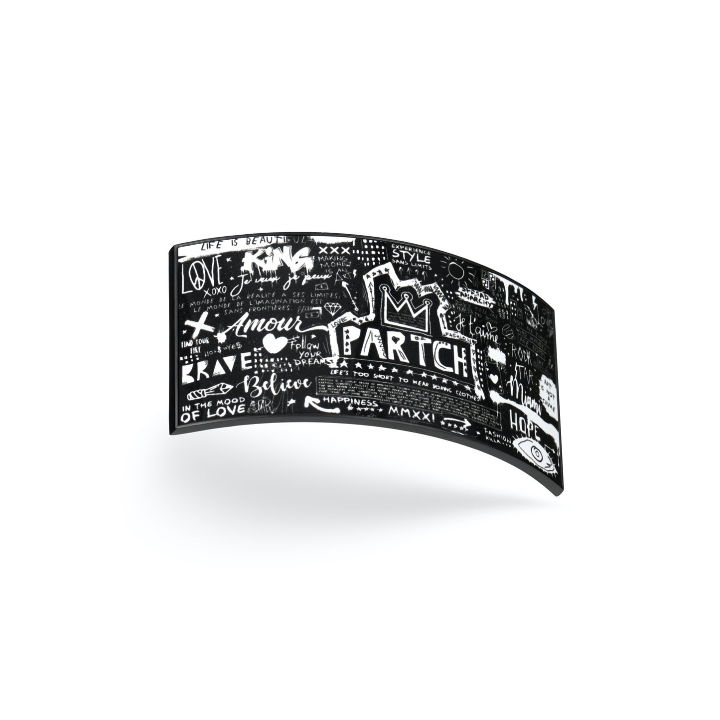 Partch-Clip | Patch Art Removable Pop Love | Designer Headwear PARTCH