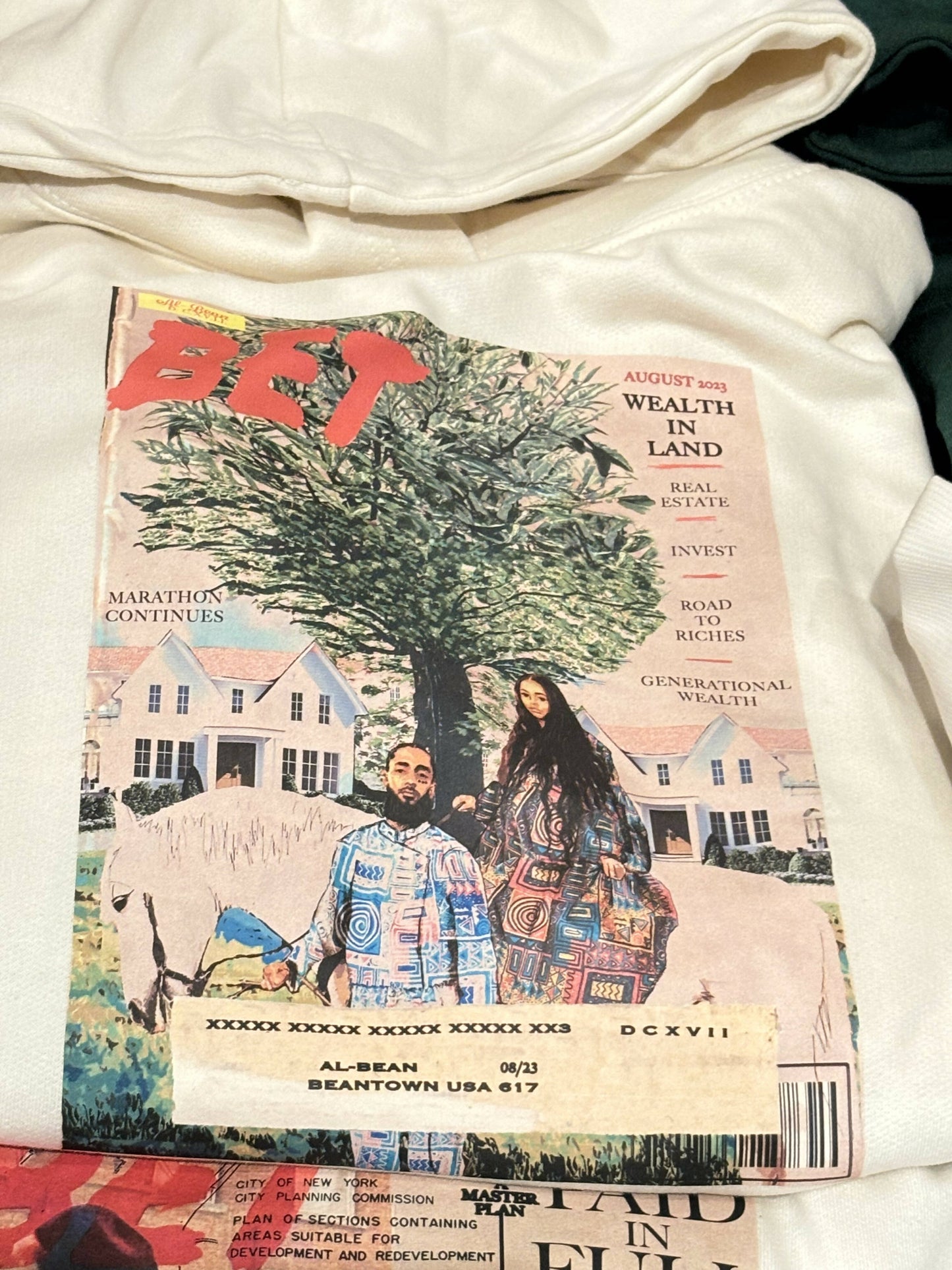 Nip wealth in Land Graphic hoodie