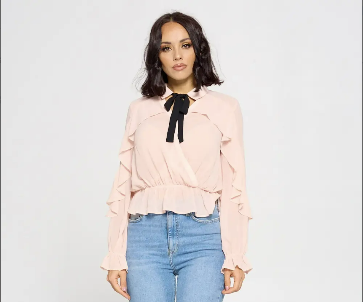 Bow Tie Ruffle Top