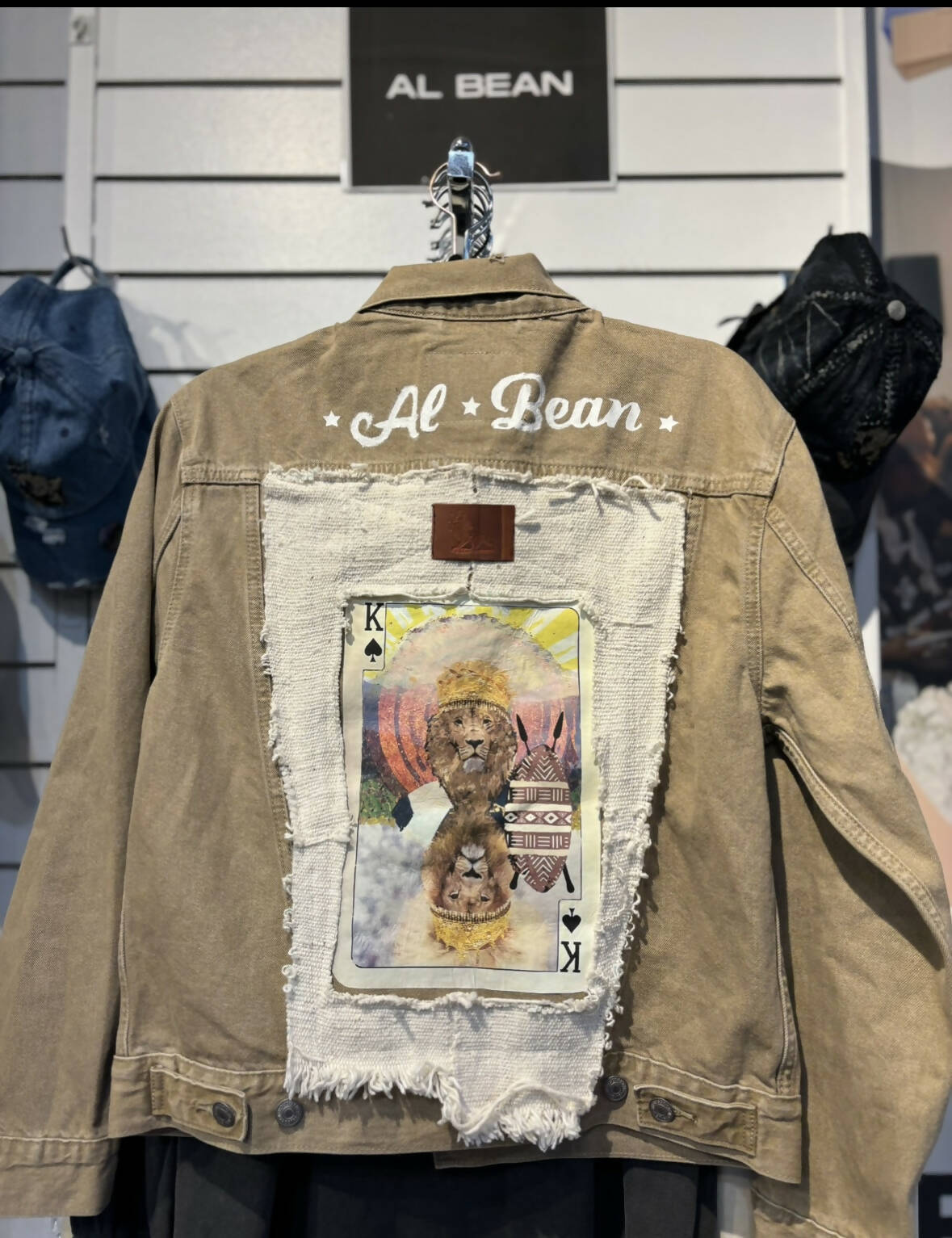 Tan Kulture lion denim size small