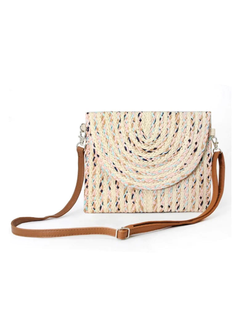 Weave Envelope Crossbody Clutch