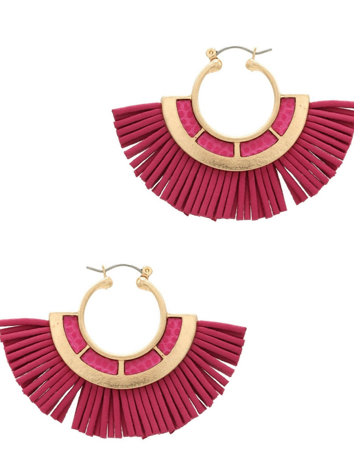 Round Tassel Hoop Earrings