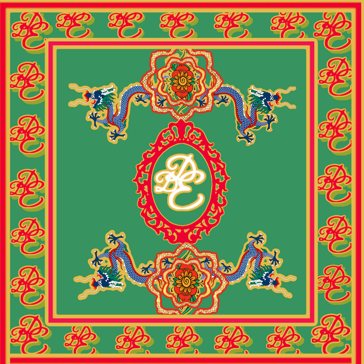 Dynasty Green Silk Bandana