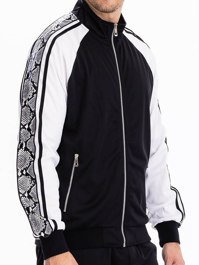 Snakeskin Trim Jacket