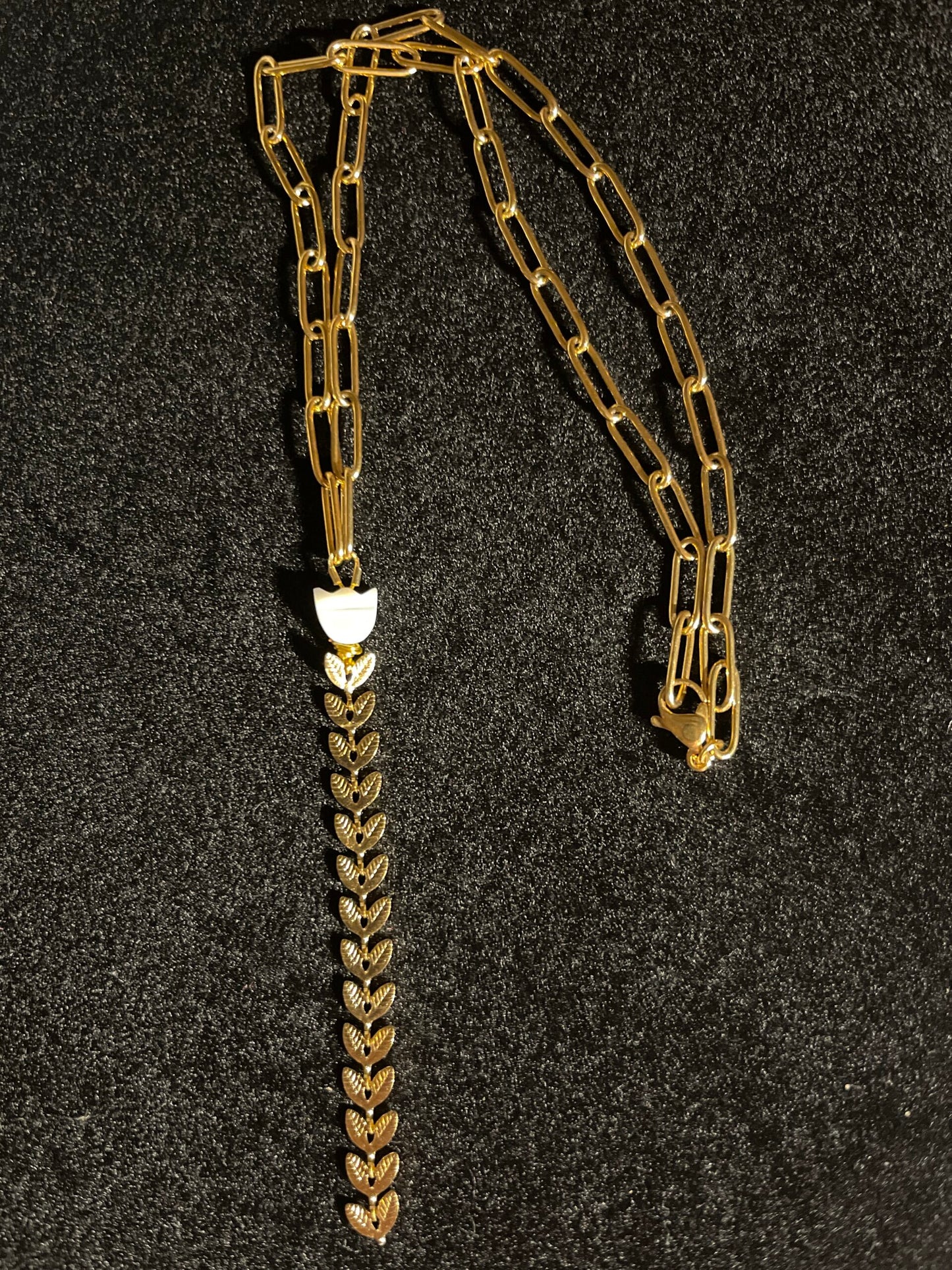 Tulip chain link Y necklace