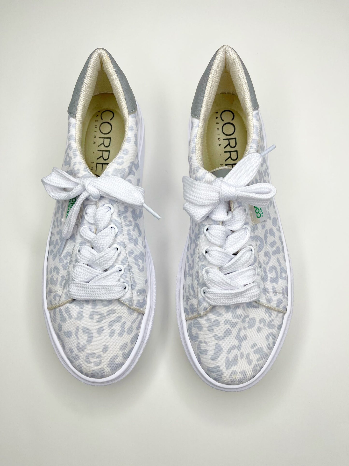 Grey animal print sneakers