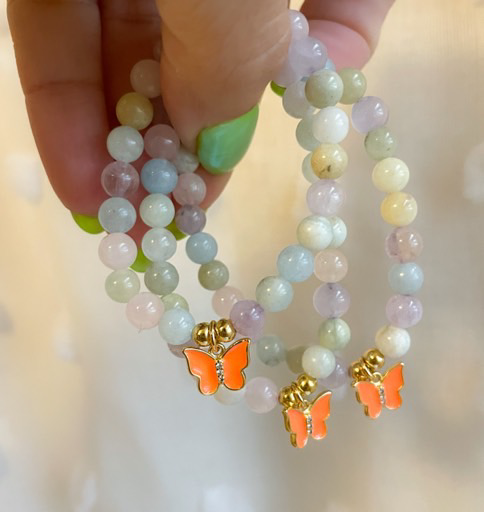 Morganite Butterfly Bracelet - KIDS