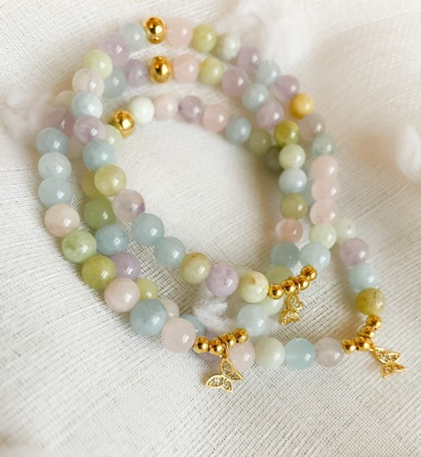 Morganite Butterfly Bracelet