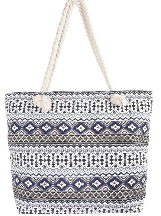 Aztec Print Tote | 2 - Colors Available