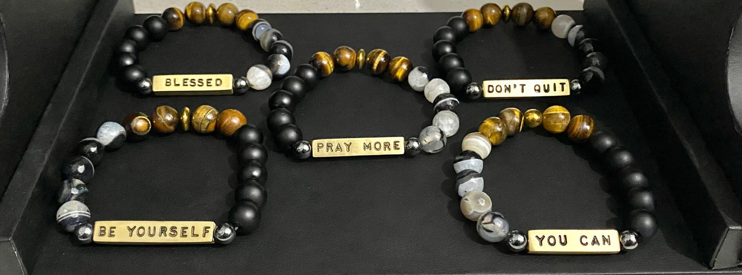 Unisex 8.5 Inch Personalized African Handmade Wrist Beads