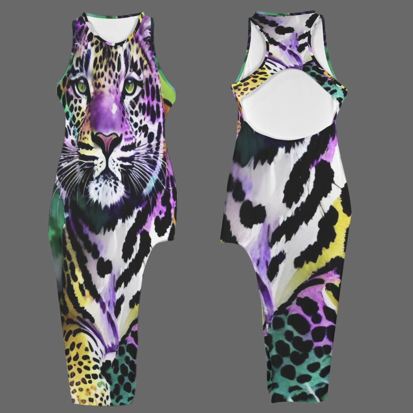 Sleeveless Backless Hollow Slit Maxi Dress Sizes S-5XL in Empower Your Wildside