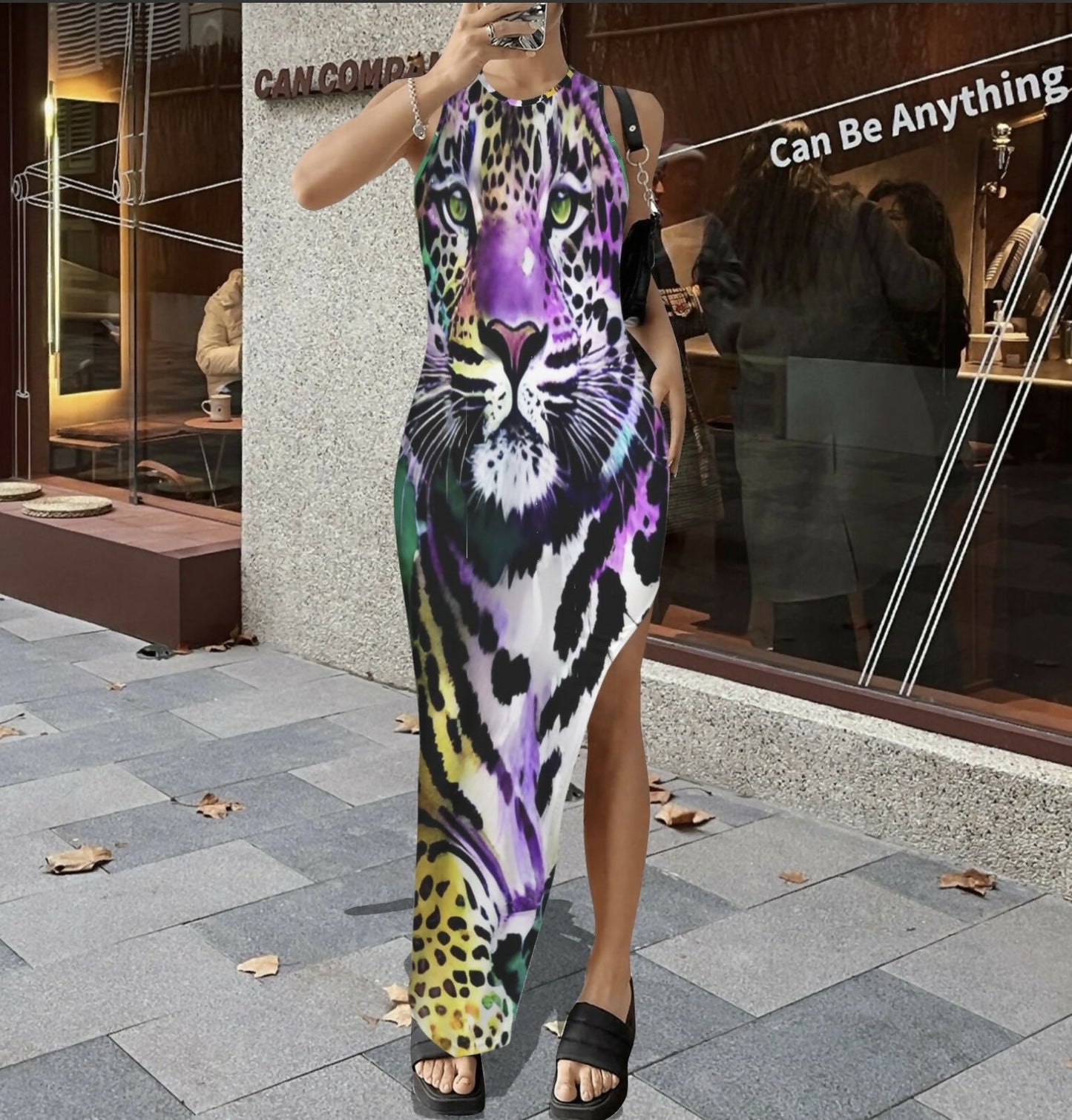 Sleeveless Backless Hollow Slit Maxi Dress Sizes S-5XL in Empower Your Wildside