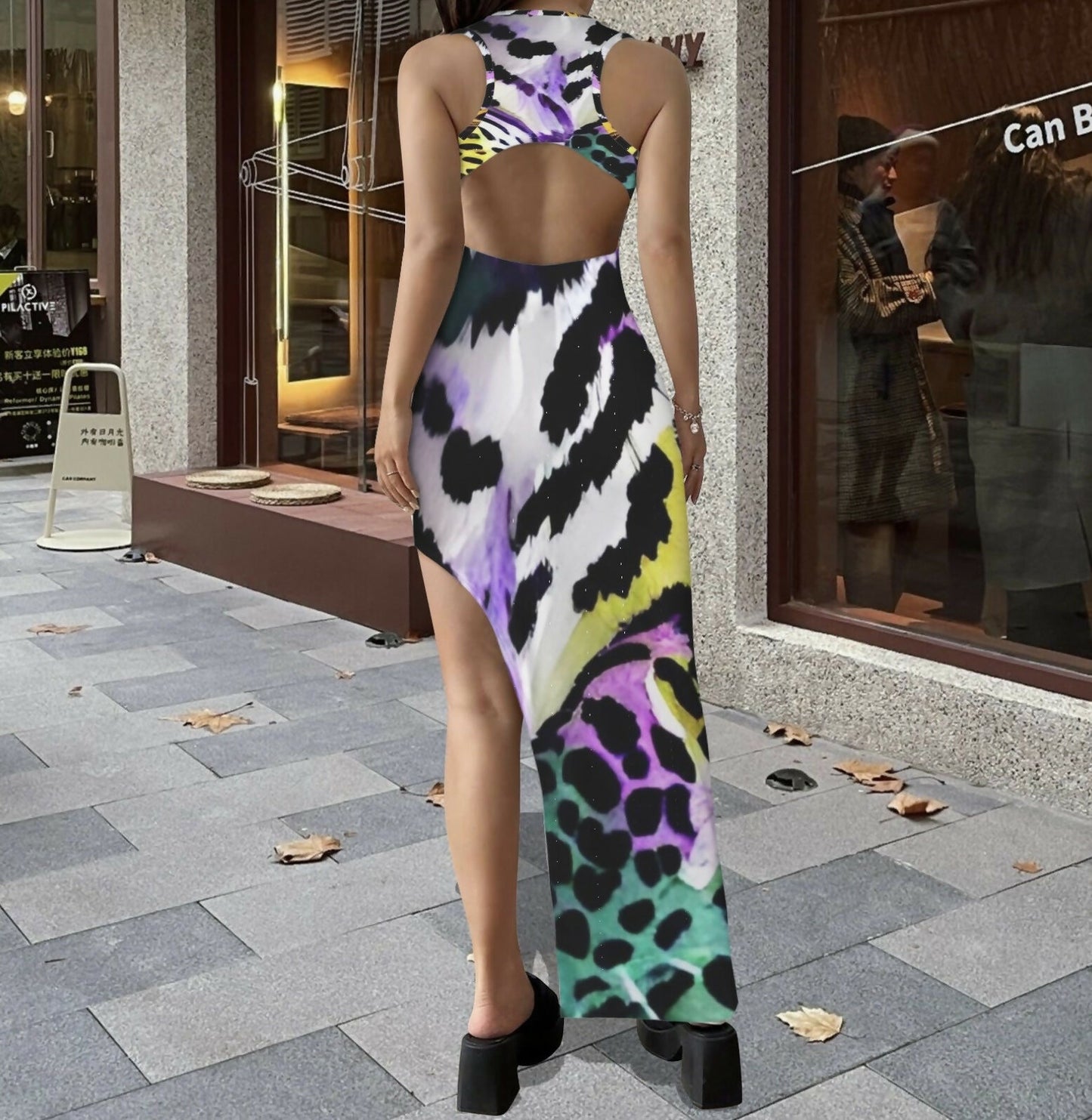 Sleeveless Backless Hollow Slit Maxi Dress Sizes S-5XL in Empower Your Wildside