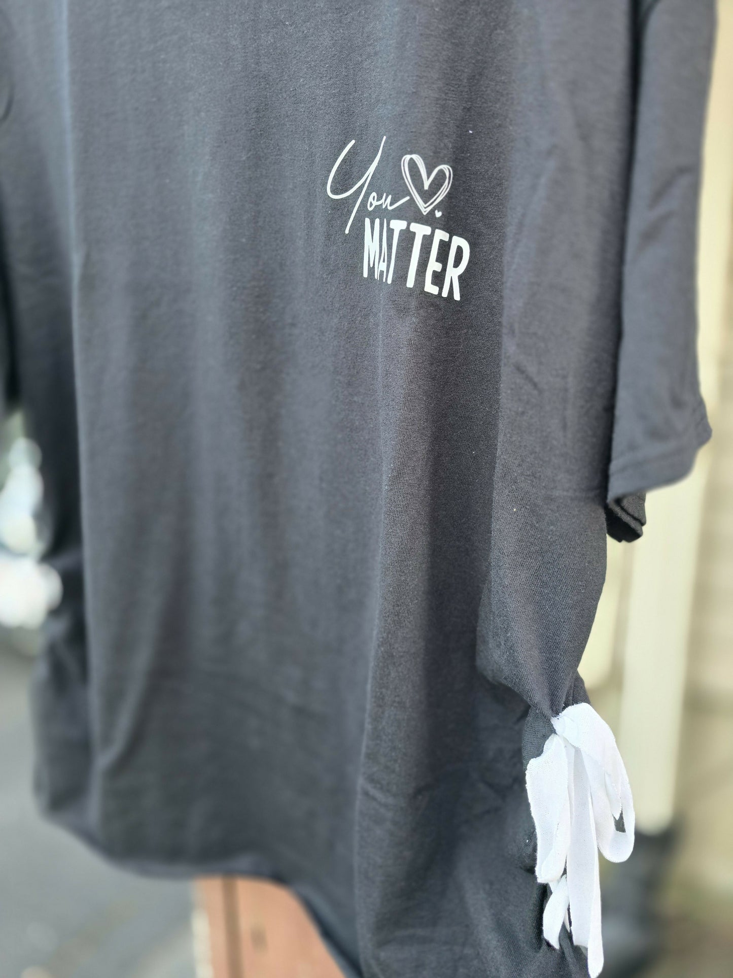 You Matter Side Tie Tee