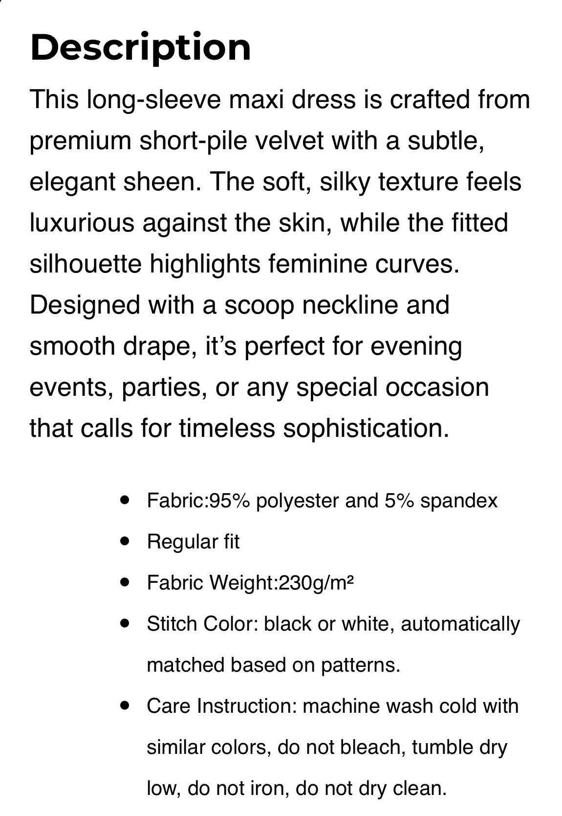Women’s Velvet Shine Maxi Dress Sizes XS-6XL