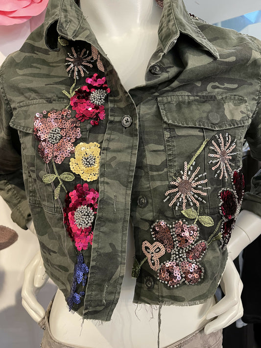 Sequin camo jacket