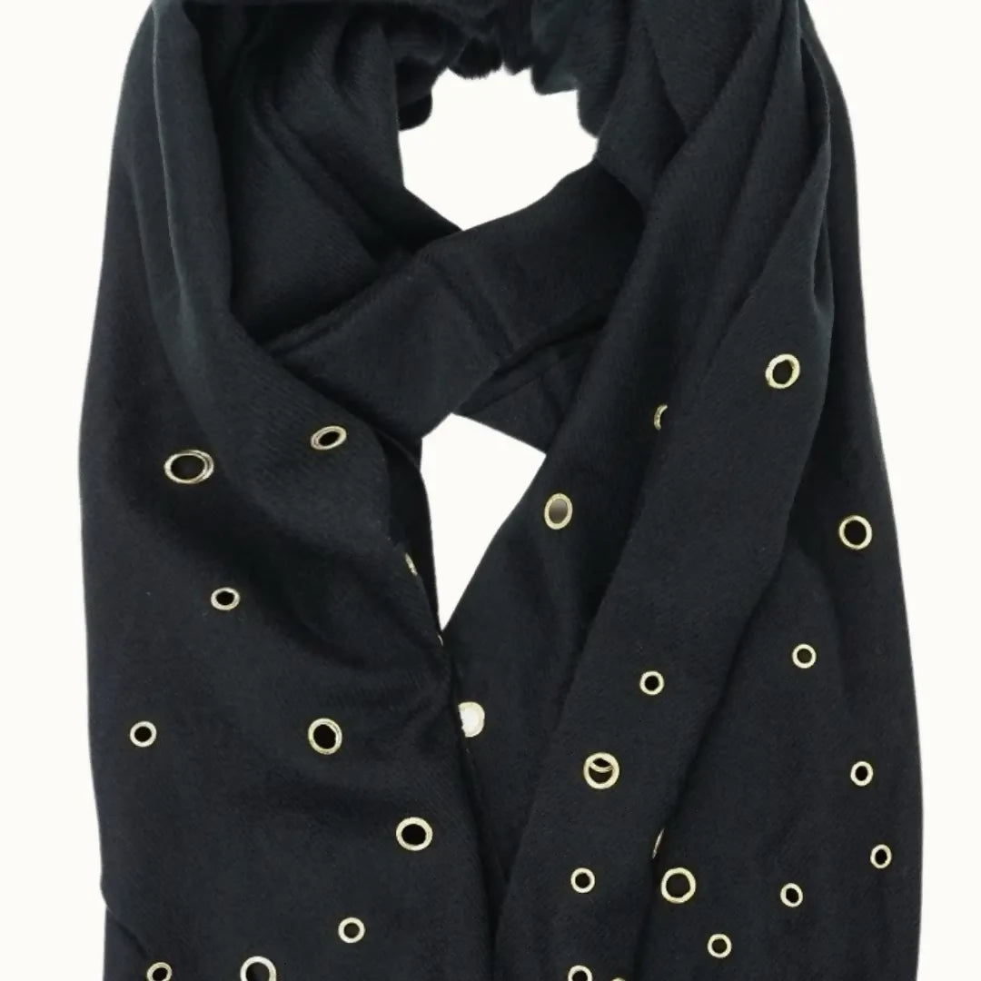 black grommet scarf