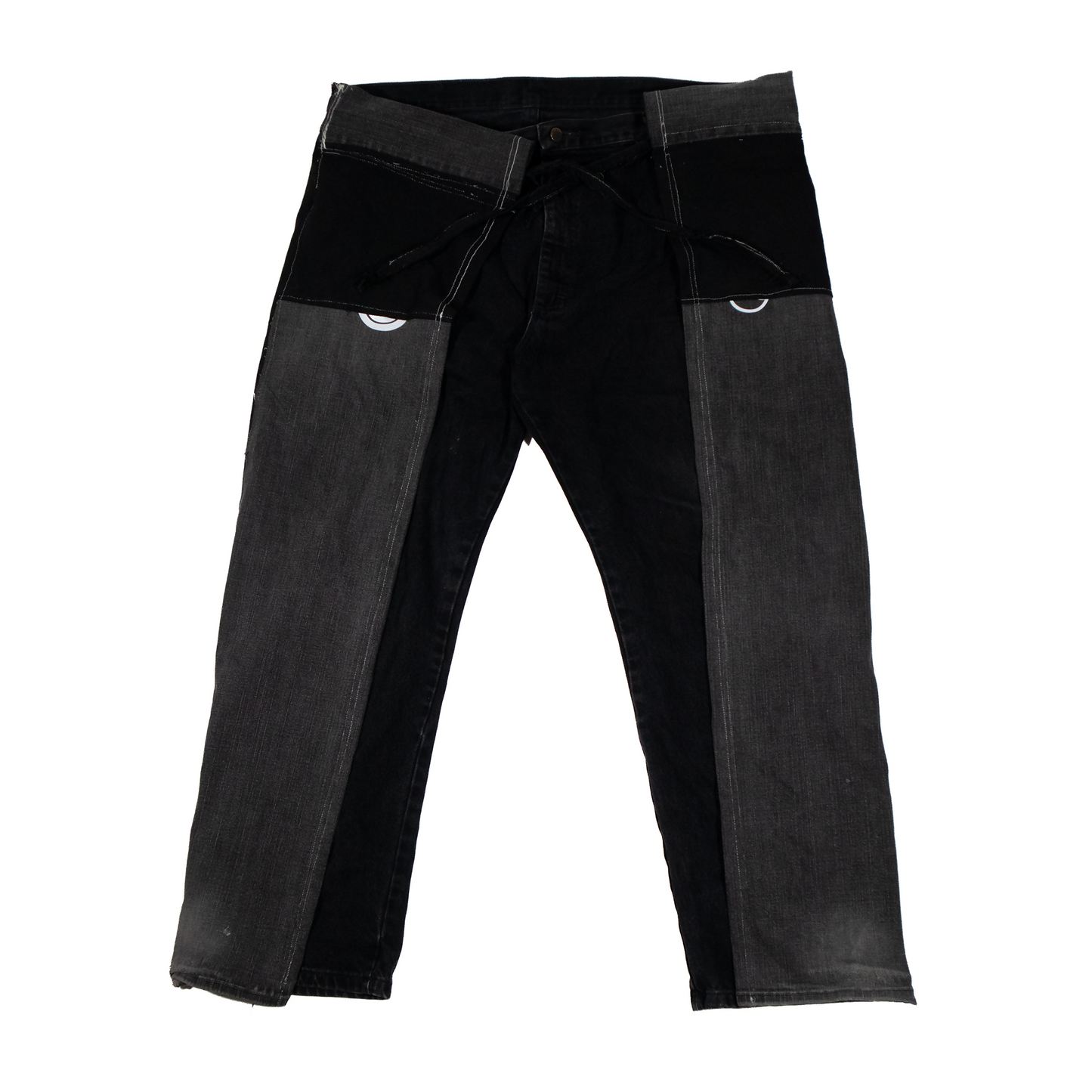 Black Denim Wrap Pants