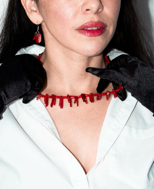 Red Coral necklace set