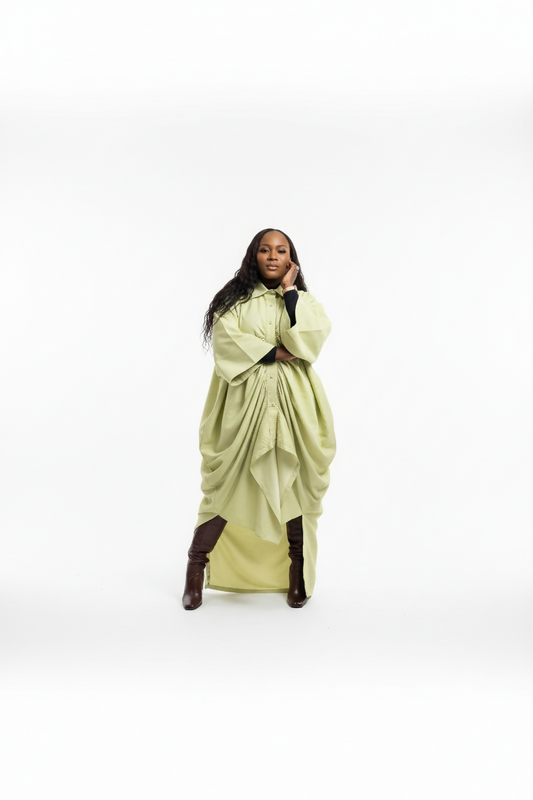 The Matcha Sculpt Shrit Dress