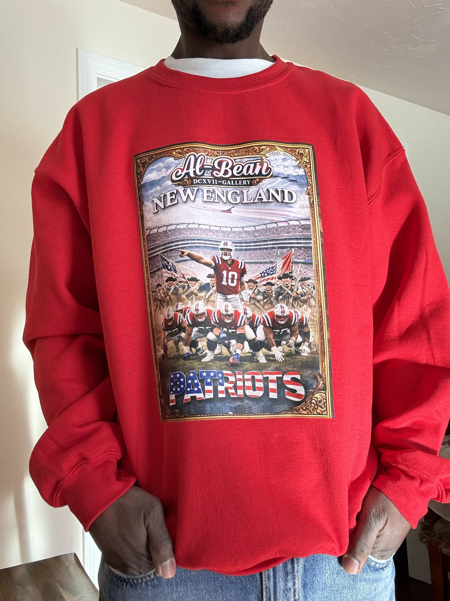 Maye this be our year graphic crewneck sweater size medium