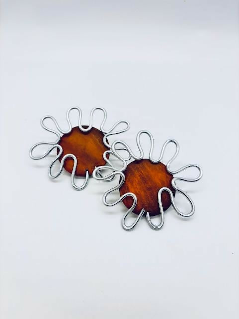 STARFISH EARRINGS - BROWN