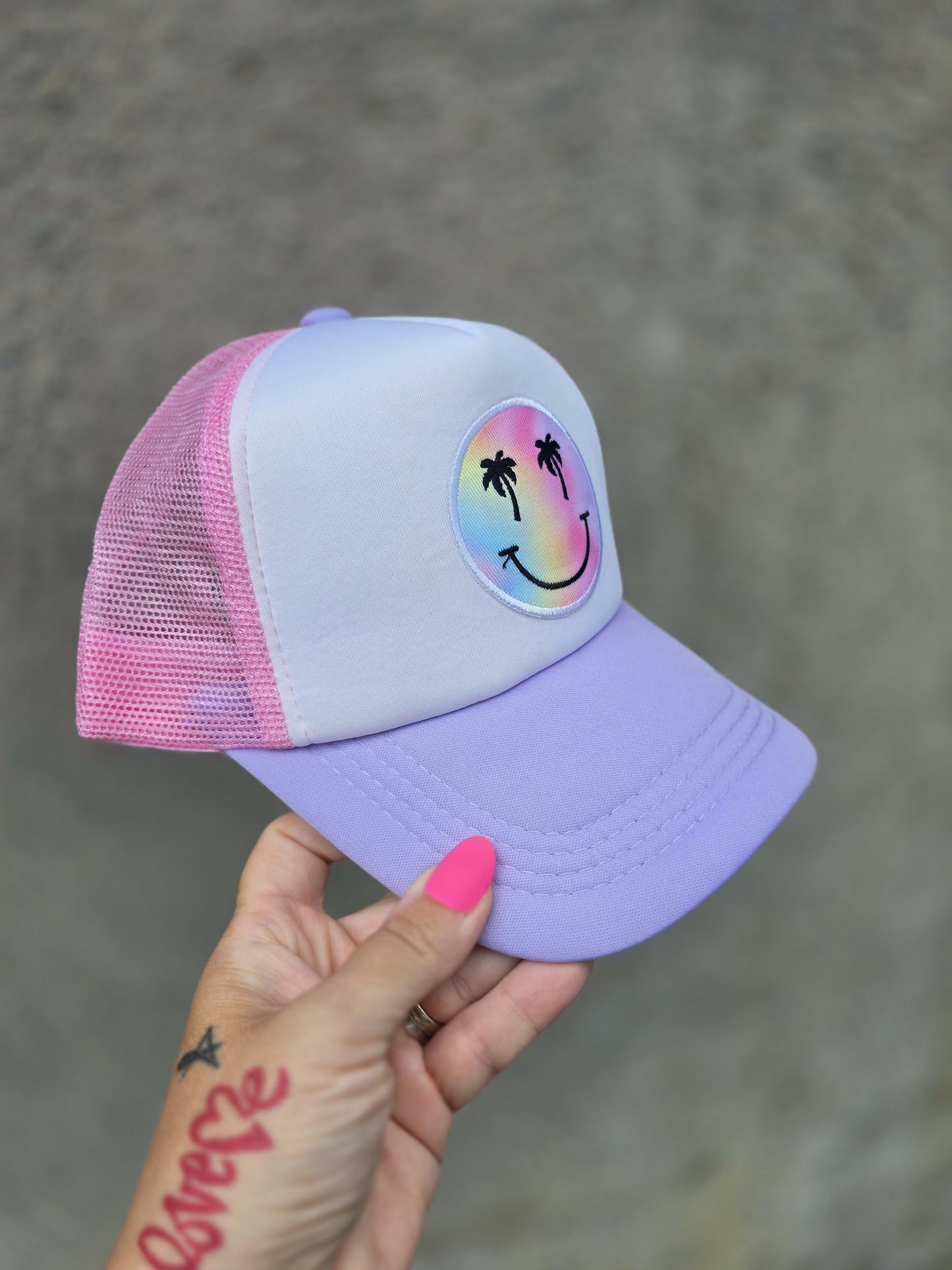 Smiley Two Tone Trucker Hat