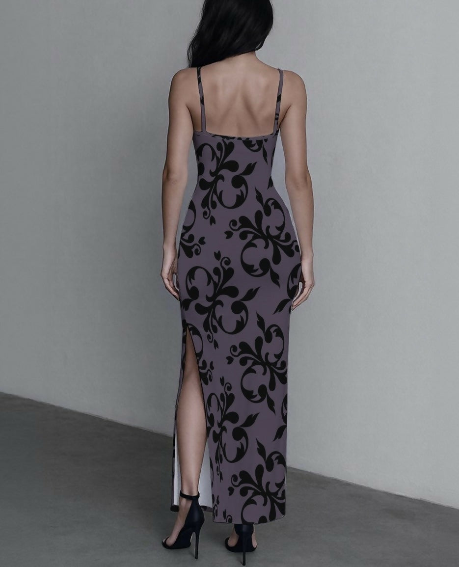 Women’s Long Dress with Slit Sizes XS-5XL