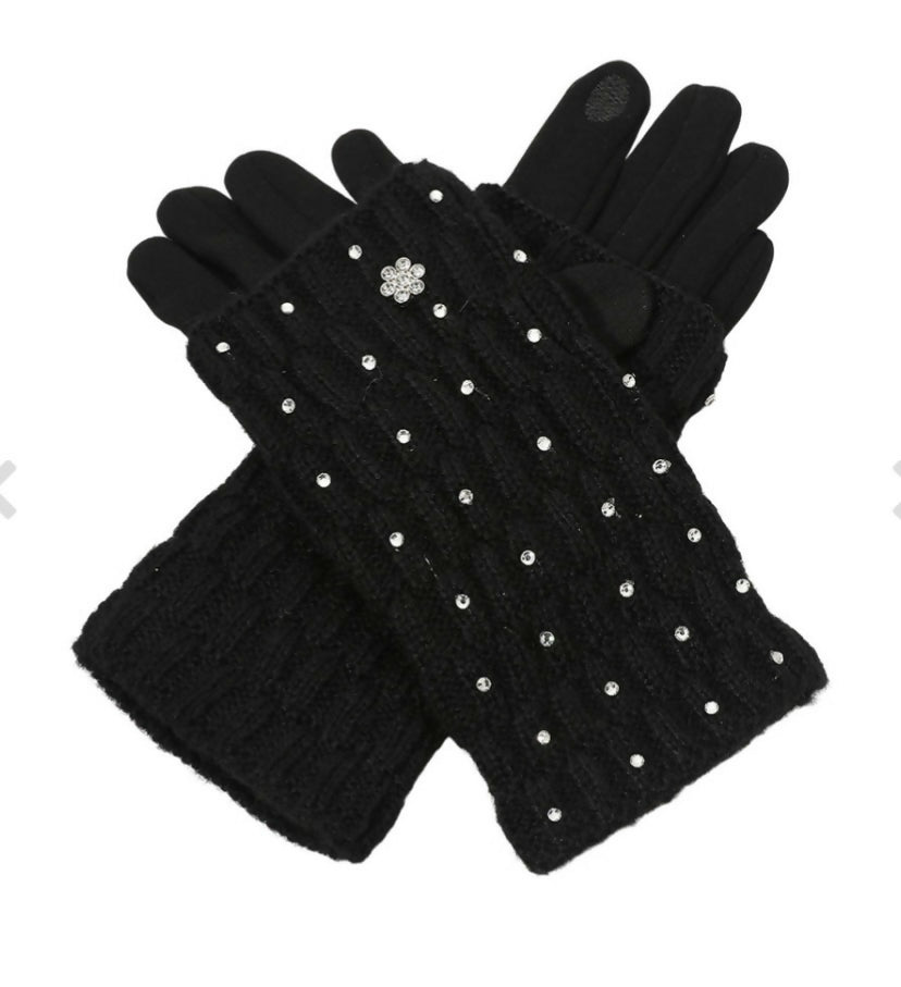 Rhinestone Gloves
