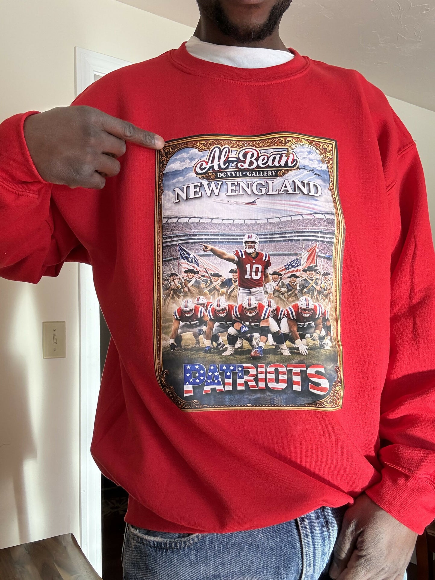 Maye this be our year graphic crewneck sweater size medium