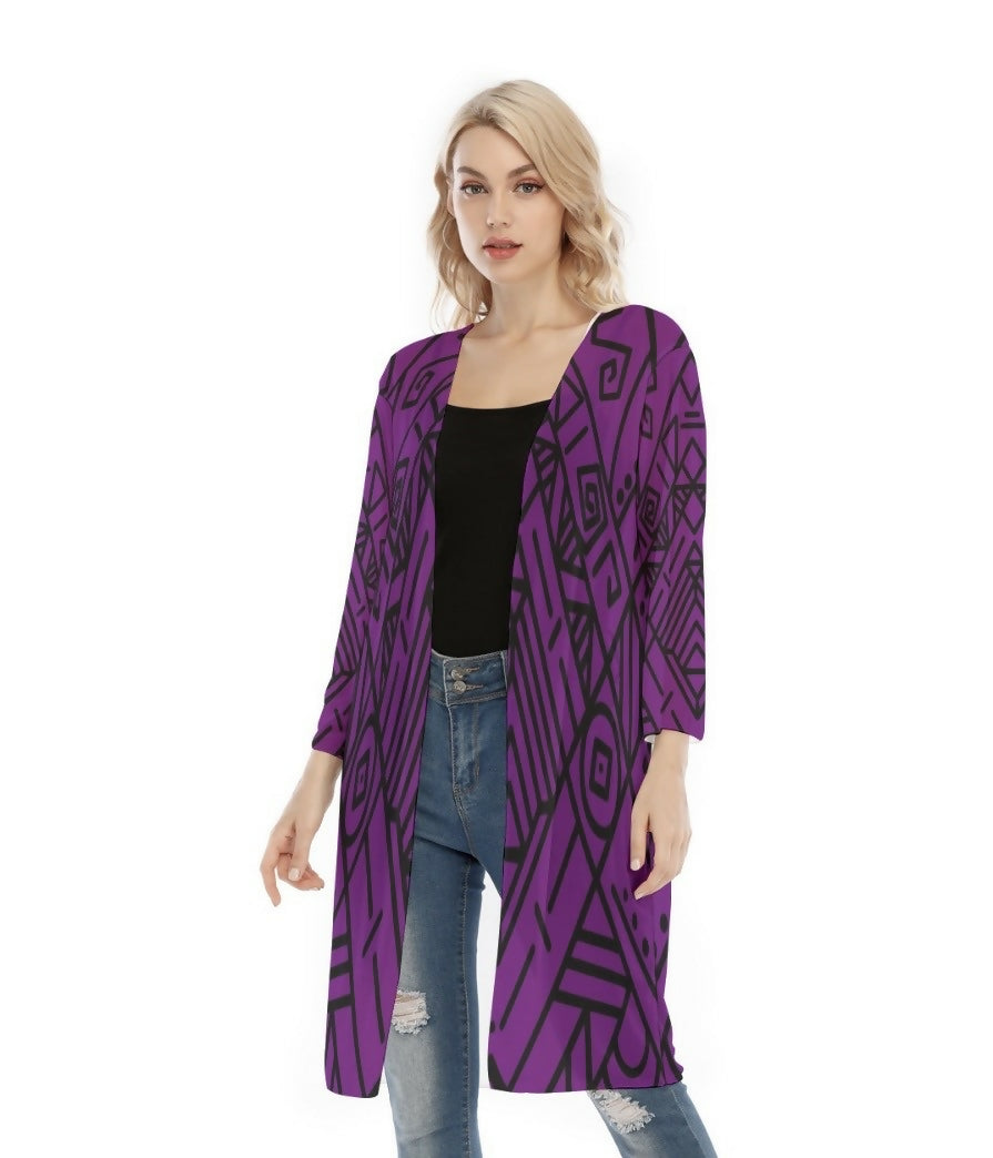 Women’s Long Sleeve Mesh Cardigan Sizes S-2XL in The Sahara