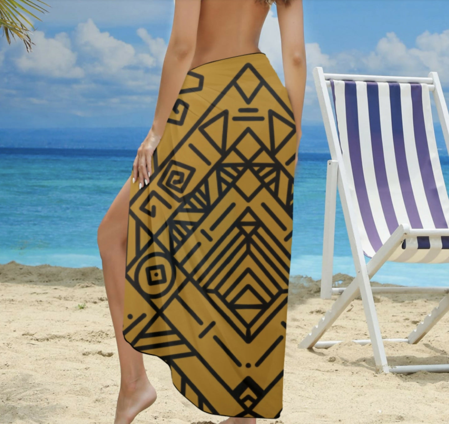 Women's Long Beach Sarong Wrap Sizes One Size in The Sahara