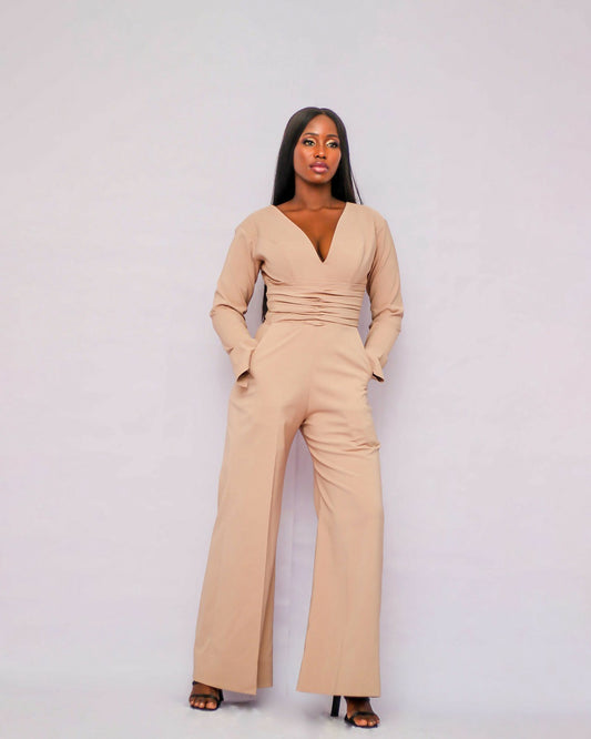 Ivory Ease Utility Jumpsuit