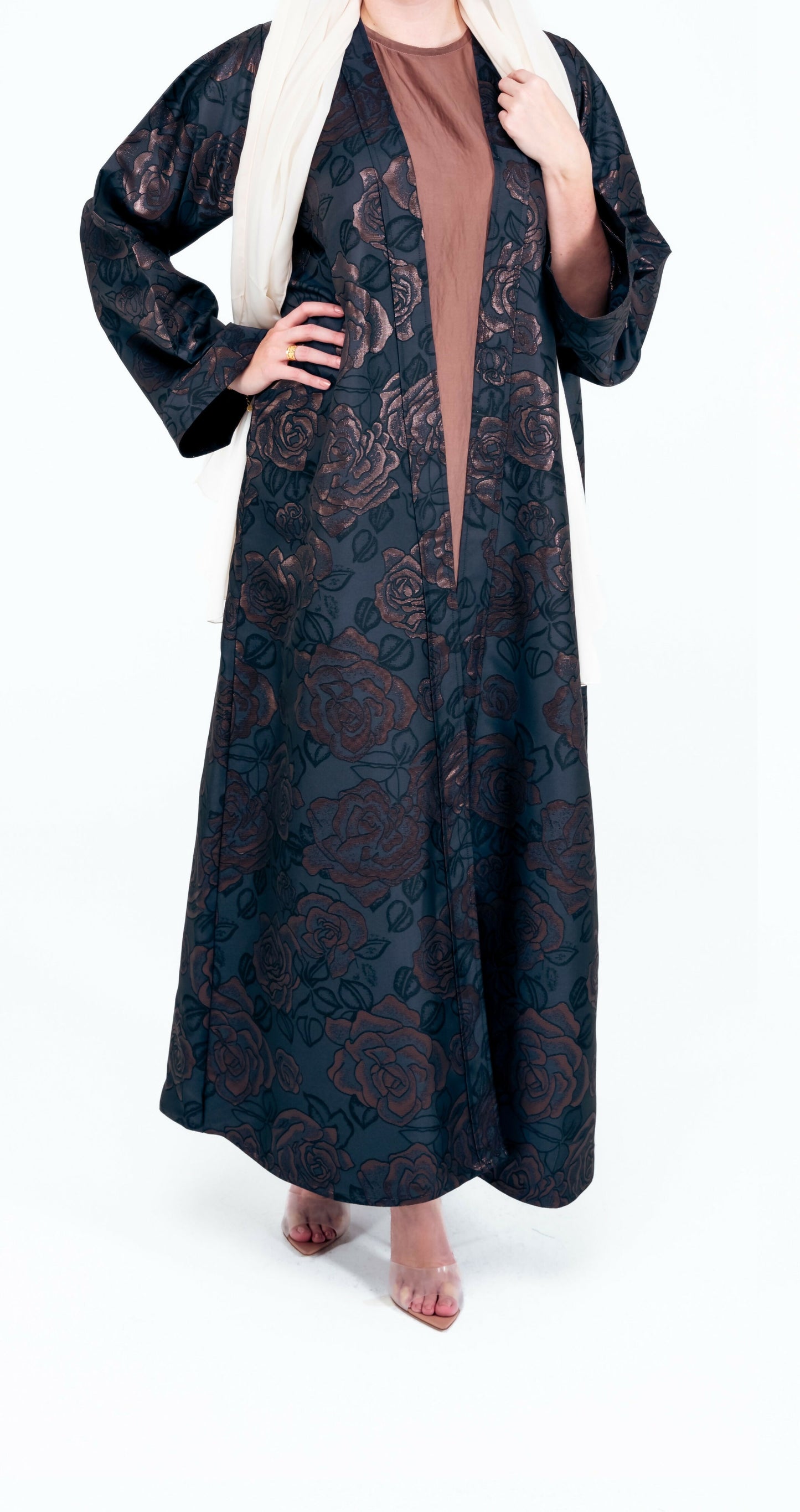 Abaya Bronze Rose Front_2