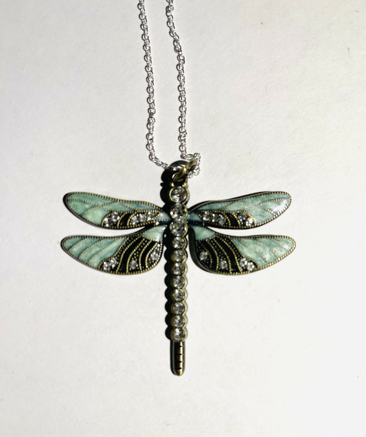 Dragon Fly Crystal Necklace