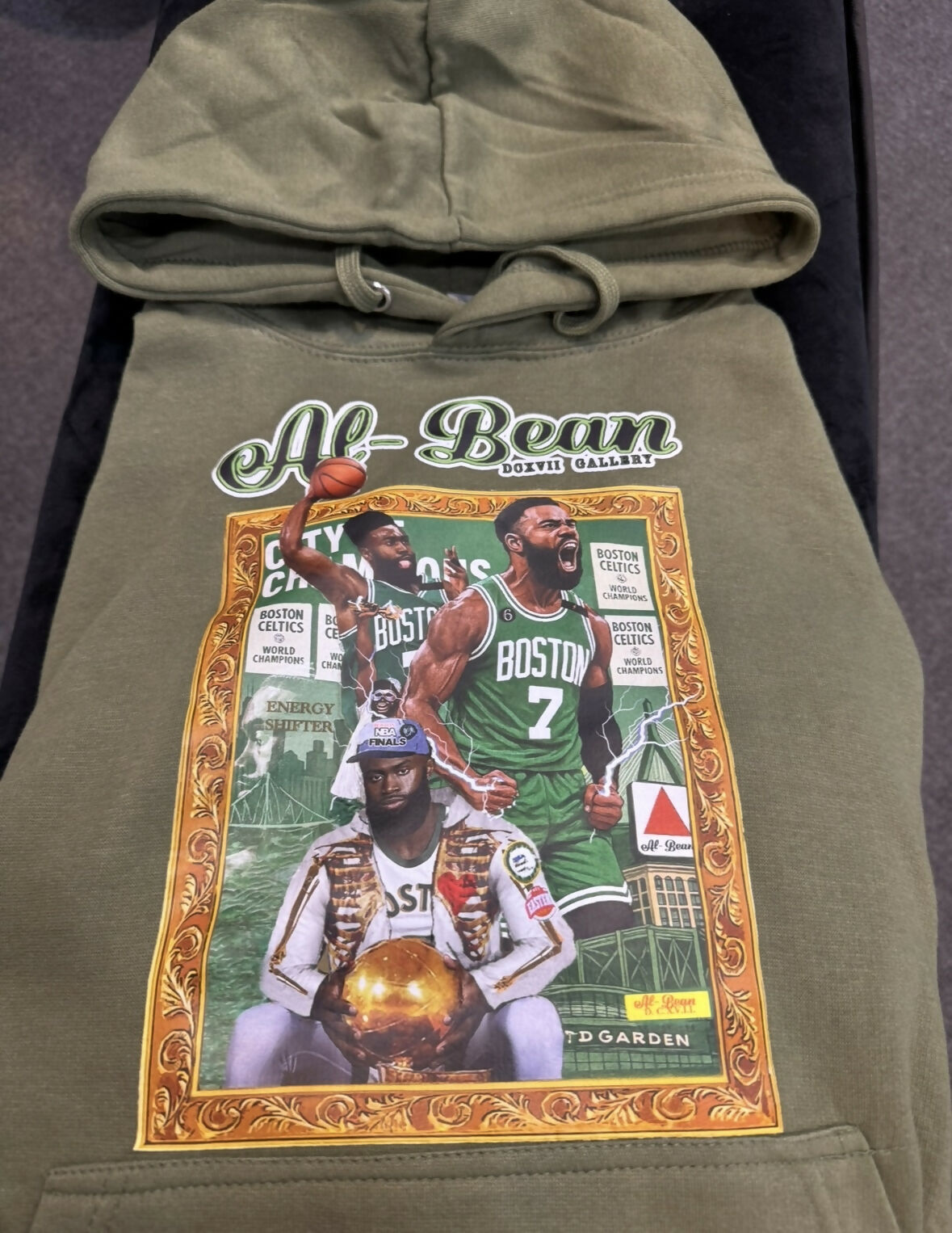 Green J Brown Al-Bean Boston Hoodie