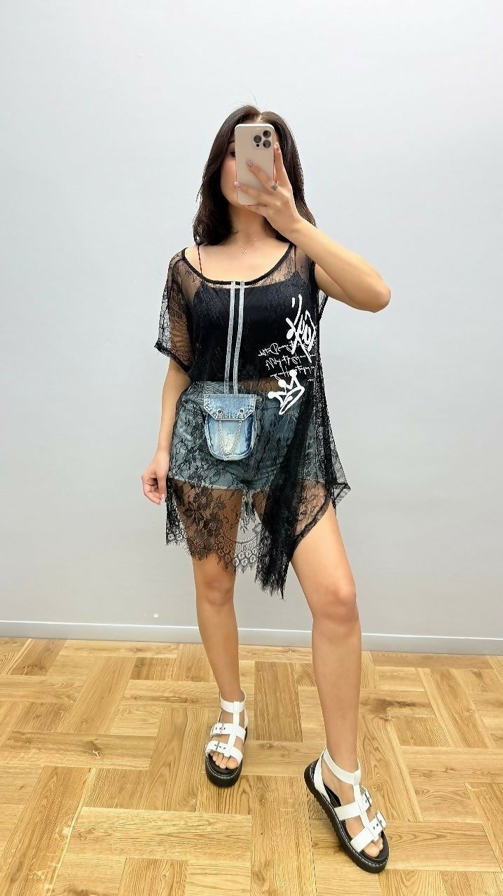Graffiti Veil Top
