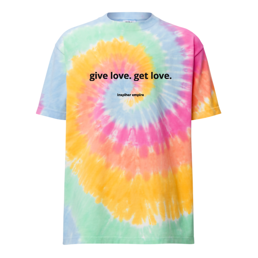 Give Love Oversized Tie Dye Shirt
