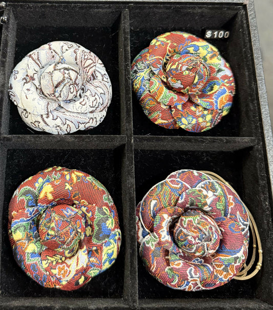 Coco Chanel Inspired Floral Pin