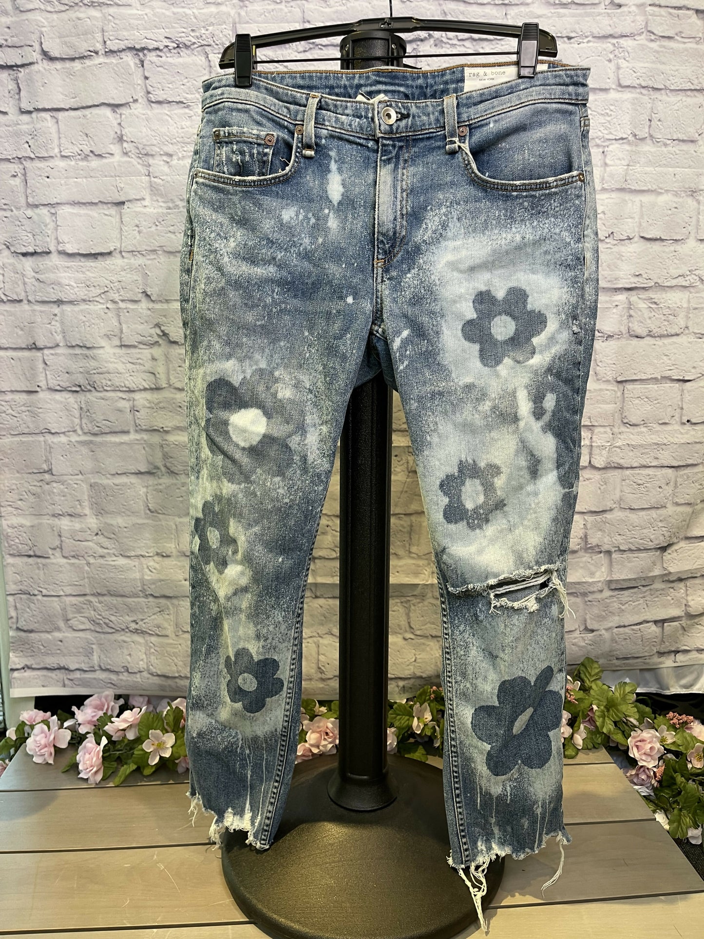 Denim Jean with flower removal color