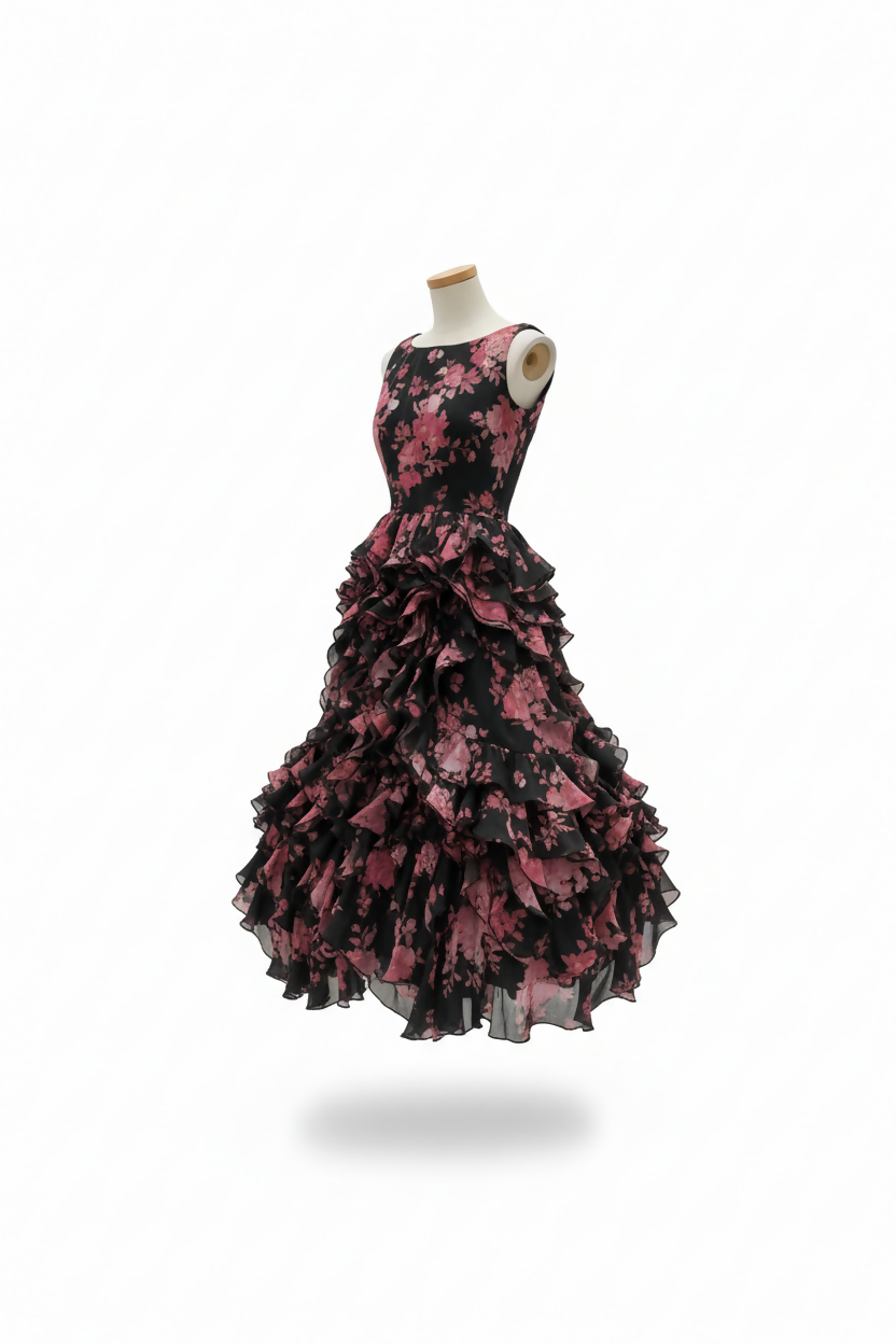 The Bliss Ruffle Gown