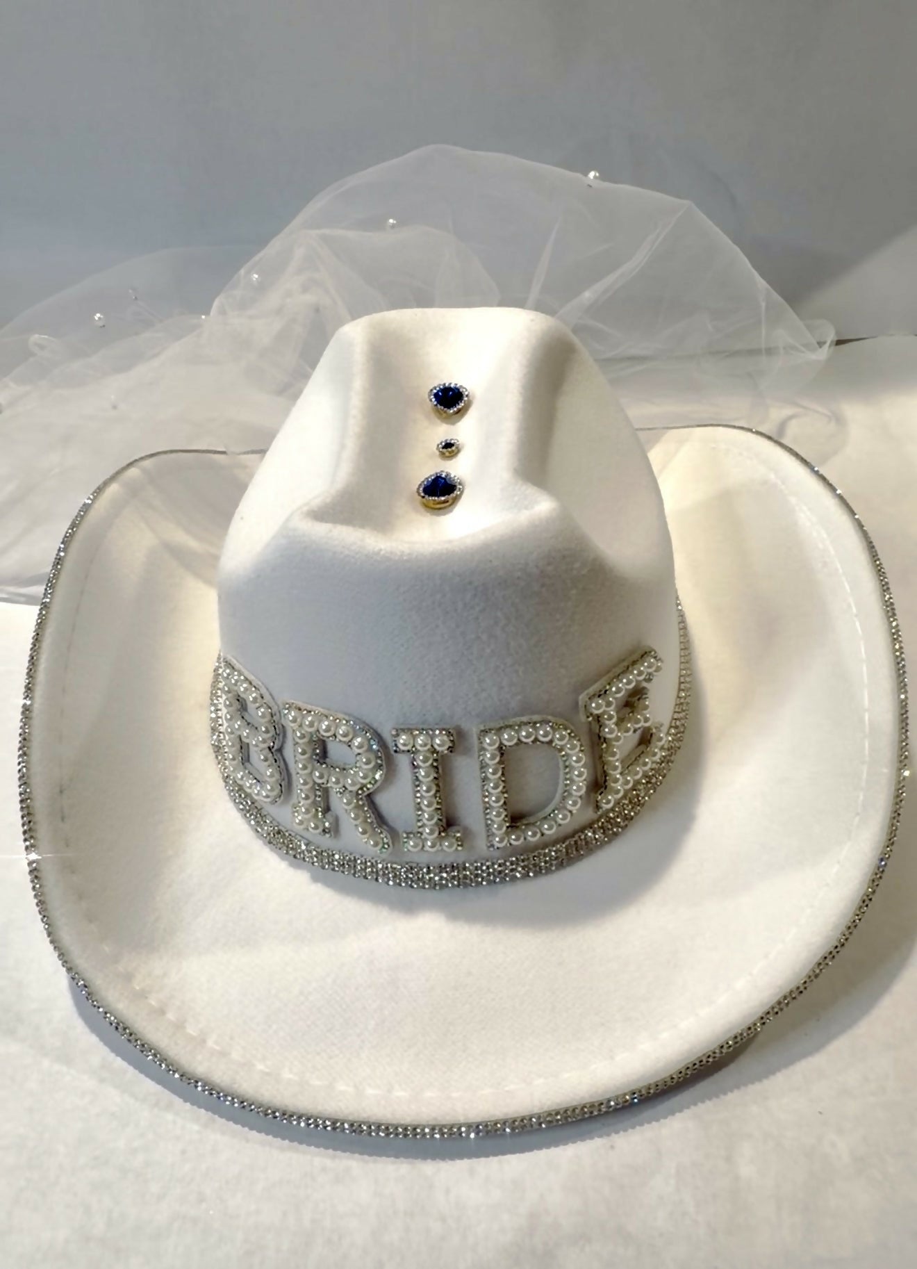 Bride to Be Bridal Hat with “Something Blue”