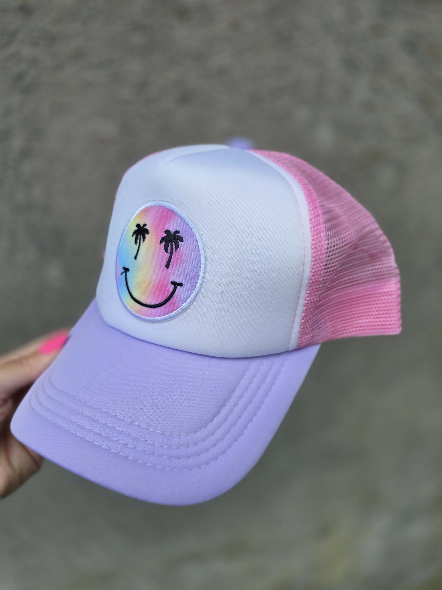 Smiley Two Tone Trucker Hat